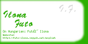 ilona futo business card